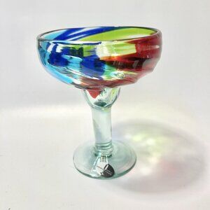 Souffle a la Bouche Martini Margarita Glass Mouth Blown Beautiful Heavy